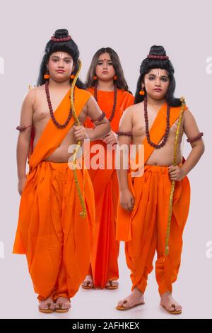 Sita Ram,et lakshman Standing together Banque D'Images