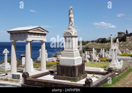 Le cimetière de Waverley, Australie Sydney, sur la côte à Sydney, Australie Banque D'Images