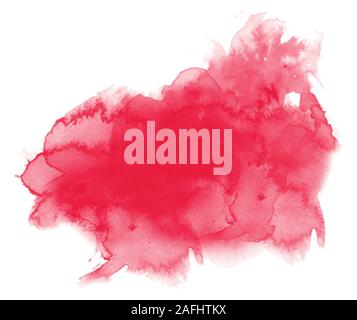 Splash rouge sec sur du papier blanc arrière-plan. Aquarelle abstraite tache. Vector illustration. Gradient de texture sur fond blanc. Spe 8. Illustration de Vecteur