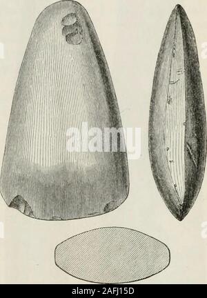 . Les outils en pierre ancienne, d'armes, et d'ornements, de Grande-Bretagne. Fig. .58.-Burradon, Norlhumbeiiaiid. Fijj. 59.-Livermere, Suffolk. Banque D'Images