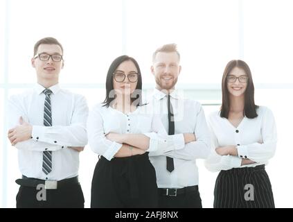 Groupe de jeunes professionnels smiling Standing together Banque D'Images