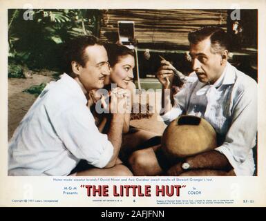 La petite hutte Année : 1957 UK / USA David Niven, Ava Gardner, Steward Granger Directeur : Mark Robson Hall card Banque D'Images