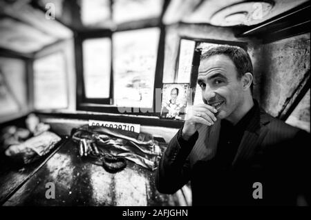 Français-grec Nikos Aliagas, journaliste, artiste et photographe. Paris, Mai 26, 2016 Banque D'Images