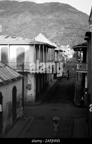 Blick über Cap-haïtien, 1967. Voir plus de Cap-Haïtien, 1967. Banque D'Images