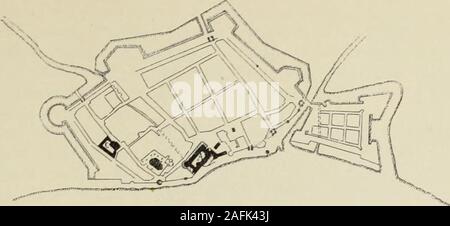 . Die Kunstdenkmaler Stadte und der Kreis Gladbach und Krefeld. Düsseldorf. ErweiterungA. Schloss. B. Lambertuskirche. C. Kreuzherrenkirche. E IV. Tafel. 2L620. Banque D'Images