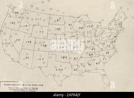 . Transactions de l'Association clinique et climatologiques américains.. ates en sections, en mars, 1915, tome II, No. 3. Comme l'ensemble de ces stations rapport précipitations, et certaines stations seulement thiselement rapport, les totaux ont été préparés en tenant compte des stations de mesure des précipitations. La répartition géographique de ces co-operativestations régulièrement et peut être relevé dans le tableau ci-dessus et l'ion fig. p. 14. Les stations régulières du Bureau de l'ihe moyenne une à 15 000 milles carrés de territoire. Il n'y a pas de limite à l'specialstations à l'exception de l'obtention de crédits du congrès forpurchase d'instruments, un Banque D'Images