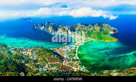 La Thaïlande, l'île de Phi Phi Don, province de Krabi. Banque D'Images