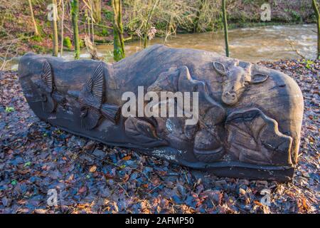 Jodie's bench Skipton Woods Banque D'Images