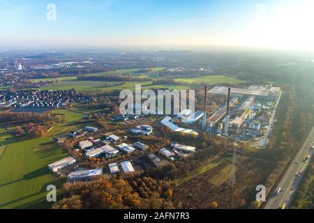 Photo aérienne, Pilkington Deutschland AG, usine de verre, Hegestraße, Gladbeck, Ruhr, Rhénanie du Nord-Westphalie, Allemagne, de l'autoroute A31, DE, l'Europe, co Banque D'Images