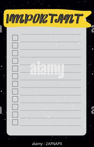 Style de l'espace. Modèle pour l'ordre du jour, des planificateurs, des listes de contrôle Illustration de Vecteur