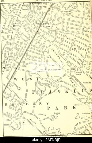 . Rand McNally, Boston guide de la ville et ses environs, avec des cartes et des illustrations ... Voir la carte de clés pour les sections adjacentes de l'article N° 7. Voir la carte de clés pour les sections adjacentes CSliV- 1^* je lUiN. O Banque D'Images