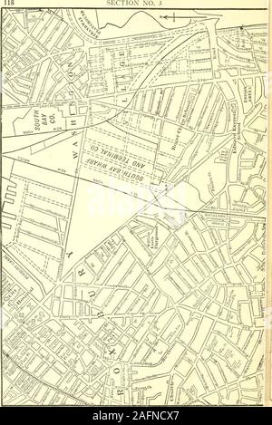 . Rand McNally, Boston guide de la ville et ses environs, avec des cartes et des illustrations ... Voir la carte de clés pour les sections adjacentes de l'article no 3. Voir la carte de clés pour les sections adjacentes SECTION N° Banque D'Images