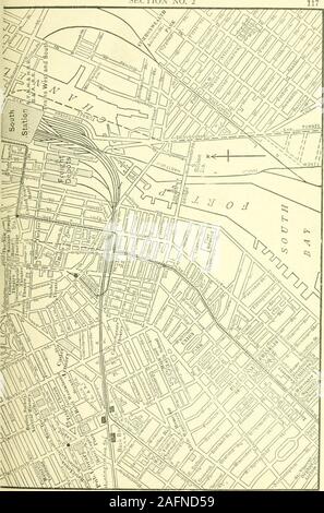 . Rand McNally, Boston guide de la ville et ses environs, avec des cartes et des illustrations ... Voir la carte de clés pour les sections adjacentes de l'article no 2. Voir la carte de clés pour les sections adjacentes de l'article N° 3 Banque D'Images