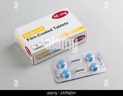 Sildenafil citrate tablets, version générique de Viagra Banque D'Images