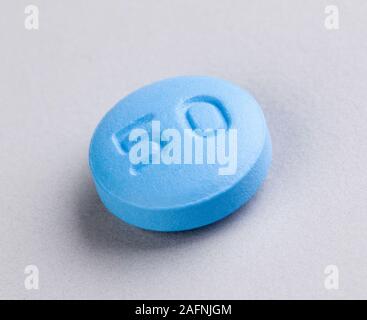 Citrate de Sildénafil en comprimé, version générique de Viagra Banque D'Images