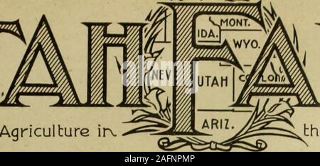 . L'agriculteur de l'Utah : consacré à l'Agriculture dans la région des Rocheuses. Bo consacré l'Agriculture irv Banque D'Images