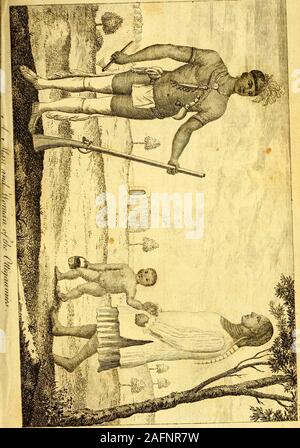 . Voyage dans les parties intérieures de l'Amérique du Nord, dans les années 1766, 1767 et 1768, à mi-chemin vers le bas. prépare les cuisses ; mais ils font pour theirlegs un fort de l'autre de flocage Ikins thefe fewed orcloth : sont aussi près à theihape de la jambe que poffible, fo comme à ad-mit d'être tirés sur et hors tension. Le edgesof wJiich le duvet de leur compoledare annexé à la gauche, et pour hangloofe feam sur l'étendue d'une main : partie andthis, qui est placé sur le outfide de kg, est généralement ornée par thofevAio ont toute communication avec l'Union européenne-ropeans, si de tissu, avec ribands ou dentelle,elle- de l Banque D'Images