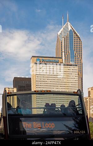 Un et deux Prudential Plaza à Chicago, Illinois Banque D'Images