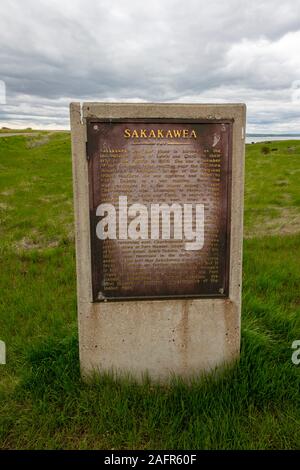 19 mai 2019, à FORT YATES, Dakota du Nord USA - Mémorial pour Sakakawea, Standing Rock Indian Reservation, de Fort Yates, dans le Dakota du Nord. Banque D'Images