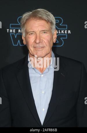 Hollywood, CA. Dec 16, 2019. Harrison Ford dans Star Wars : La montée de Skywalker première mondiale au El Capitan Theatre à Hollywood, Californie le 16 décembre 2019. Credit : Faye Sadou/media/Alamy Punch Live News Banque D'Images