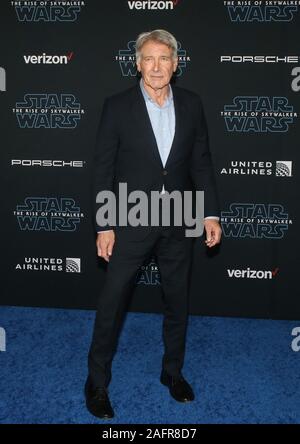 Hollywood, CA. Dec 16, 2019. Harrison Ford dans Star Wars : La montée de Skywalker première mondiale au El Capitan Theatre à Hollywood, Californie le 16 décembre 2019. Credit : Faye Sadou/media/Alamy Punch Live News Banque D'Images