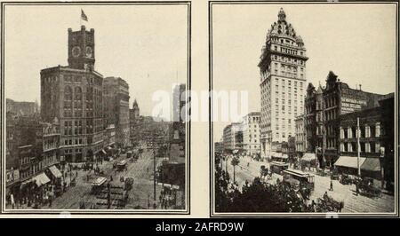 . Examen des évaluations et de travail du monde. Copyright, 1904, par C. S. Hammond 5 : Co., New V.irk,. Par rnderuood Copyriirl;Ted & Uiuloruood, N. C. Deux vues de Market Street, montrant sur le^J L'EPT, chronique MlTH LA TOUR DE L'horloge, ET SURLE DROIT LE NOBLE APPEL BÂTIMENT ET LE PALACE HÔTEL À LA DISTANCE. Tous ces bâtiments PAR LE PREMIER TREMBLEMENT DE TERRE WERKDESTROYED CHOC SUR LA MATINÉE DU 18 AVRIL. Banque D'Images