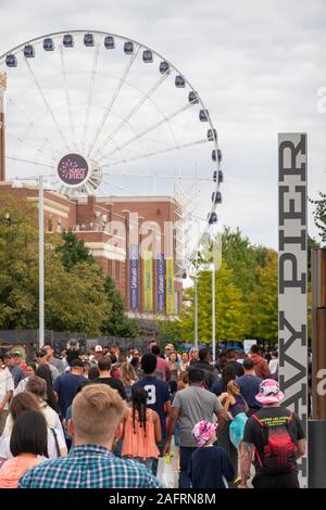 Navy Pier sur le rivage de Chicago Illinois Banque D'Images