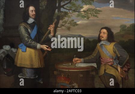 Carlos I de Inglaterra y Escocia (1600-1649) y Sir Edward Walker (1612-1677). Pintura anónima. Oleo sobre lienzo, h. 1650. National Portrait Gallery. Londres. Inglaterra. Banque D'Images