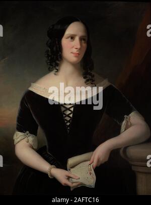 Agnes Strickland (1796-1874). Historiadora y poeta inglesa. Retrato realizado por John Hayes (1786-1866). Oleo sobre lienzo, 1846. National Portrait Gallery. Londres. Inglaterra. Banque D'Images