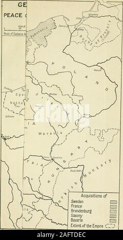 . Bourbon et Vasa ; un manuel d'histoire européenne, 1610-1715, avec un résumé des événements qui précèdent immédiatement. CSQjJ B.V.&gt ; s^^u&gt;t^^^(Si tttA iqi3,. OfSwedenFrance^ Acquisitions [r EM Brandebourg Saxe Bavière ^nm l'étendue de l'Empire c^J B.Y&gt;Taxl^.1, Banque D'Images