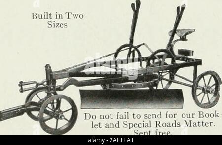 . De bonnes routes livre de l'année. &Moteur Port Huron de Port Huron, Michigan batteuse Société GRADERDITCHER ILEVELER IIDE. Un cheval. Je l'homme MACHINE DE LA ROUTE UN VRAI Road-Machine un succès démontré des milliers de glisse tout au long de l'Countryare prouver quotidiennement notre revendication. Le meilleur tout-roundRoad Machine faite pour le classement des meilleurs, meilleurs pour la mise à niveau, les forDitching. Va creuser un fossé en forme de -2 à 3 feetdeep. Pas de poids au cou. Roues à bride. PivotAxle. Frame 30 pouces du sol. Construit en TwoSizes. Ne manquez pas d'envoyer pour notre Livre-let et routes spéciales Question.envoyé gratuitement. 1100 ROADMACHINECOMPANY525, rue Huron Banque D'Images