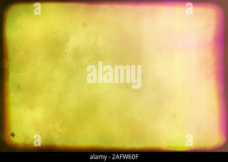 Gros plan du Vieux film / Film coloré de fuites de lumière texture background, vue du dessus (à haute résolution 2D CG illustration de rendu) Banque D'Images