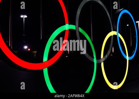 Un anneau symbole de compétitions sportives des Jeux Olympiques de Sotchi 01.03.18 Banque D'Images