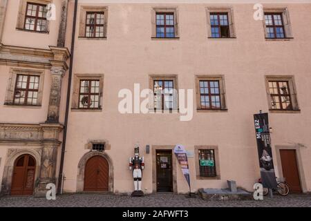 Münstertal Château avec cour de district, le Osterzgebirgsgalerie MiBERZ et musée, le musée d'industrie minière médiévale dans les Monts Métallifères Banque D'Images