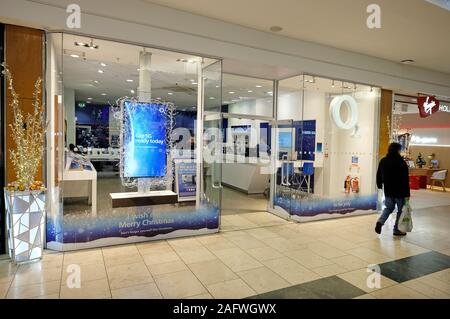 O2 mobile phone shop, centre commercial chapelfield, Norwich, Norfolk, Angleterre Banque D'Images