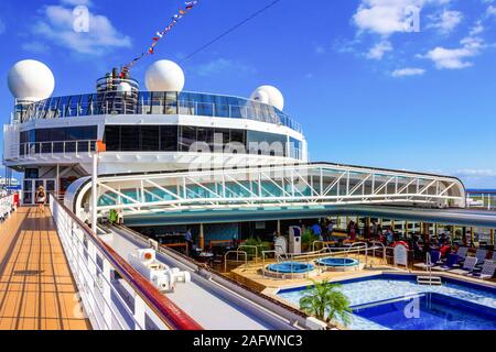 Fort Lauderdale - décembre 1, 2019 : pont supérieur du navire de croisière Eurodam Holland America Banque D'Images