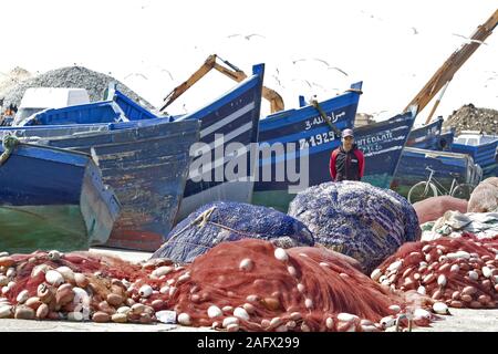 Bateaux de pêche au stationnement Banque D'Images