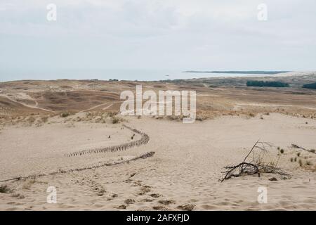 Le paysage de la Dune de Parnidis dans l'isthme de Courlande, Nida, Lituanie Banque D'Images