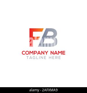 FB initiale Lettre Logo mixte. Lettre de la création de logo d'entreprise moderne FB modèle vectoriel. FB Logo Design Illustration de Vecteur