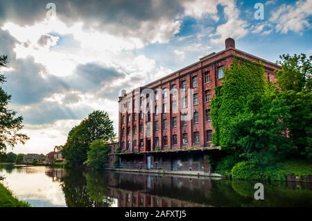 La Société Coopérative britannique Barnsley farine moulin, Rivière Don Navigation, Bawtry, South Yorkshire Banque D'Images