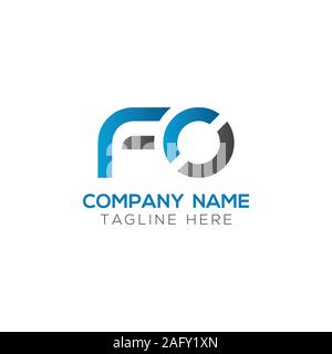 FO initiale Lettre Logo mixte. Lettre d'affaires moderne créative FO logo Vector Modèle. FO Logo Design Illustration de Vecteur