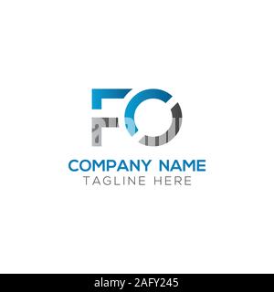 FO initiale Lettre Logo mixte. Lettre d'affaires moderne créative FO logo Vector Modèle. FO Logo Design Illustration de Vecteur