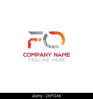 FO initiale Lettre Logo mixte. Lettre d'affaires moderne créative FO logo Vector Modèle. FO Logo Design Illustration de Vecteur