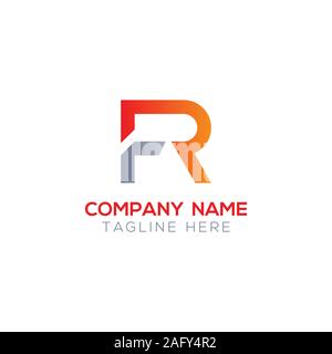 Lettre initiale FR Logo mixte. Lettre d'affaires moderne créative FR logo Vector Modèle. FR Logo Design Illustration de Vecteur