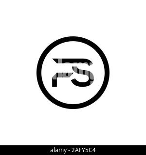 FS initiale Lettre Logo mixte. Lettre de la création de logo d'entreprise moderne FS modèle vectoriel. FS Logo Design Illustration de Vecteur