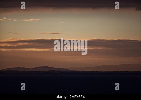 Un coucher de soleil spectaculaire à Wexford, Irlande Banque D'Images