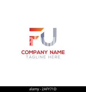 Lettre initiale FU Logo mixte. Lettre d'affaires moderne créative FU logo Vector Modèle. FU Logo Design Illustration de Vecteur