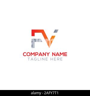 FV initiale Lettre Logo mixte. Lettre d'affaires moderne Creative FV logo Vector Modèle. FV Logo Design Illustration de Vecteur