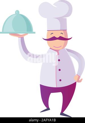 Télévision vecteur Illustration de l'un drôle de chef italien présentant sa spécialité de la maison. isolé sur fond blanc Illustration de Vecteur