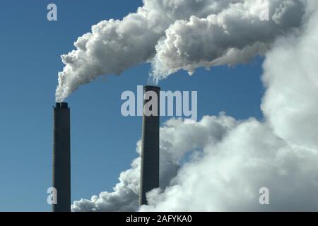 La pollution de l'usine de traitement Banque D'Images